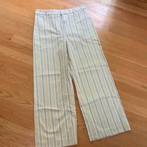 Free People Wide Leg Striped Jeans Sz 29